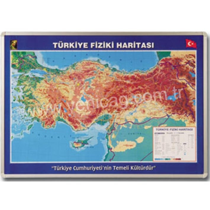 Türkiye Fiziki Haritası 70x100 Cm