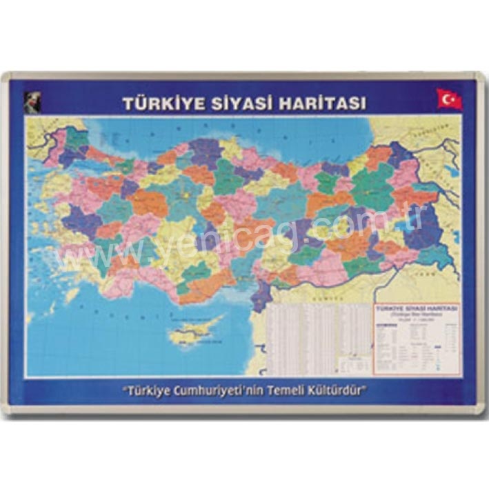 Türkiye Siyasi Haritası 70x100 Cm
