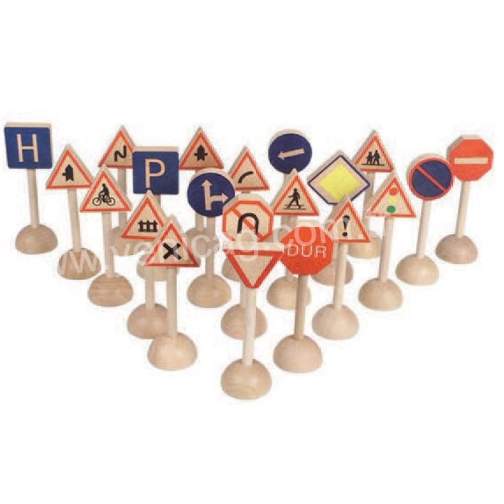 Ahsap 21 Parca Trafik Levhaları