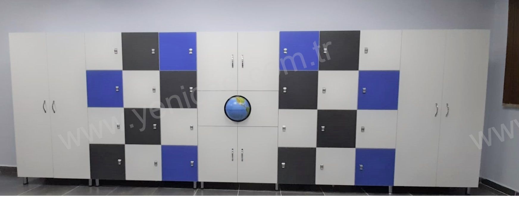 Vestiyerli sınıf dolabı 480x170 cm